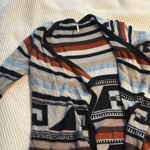 Free People Multicolor Striped Duster